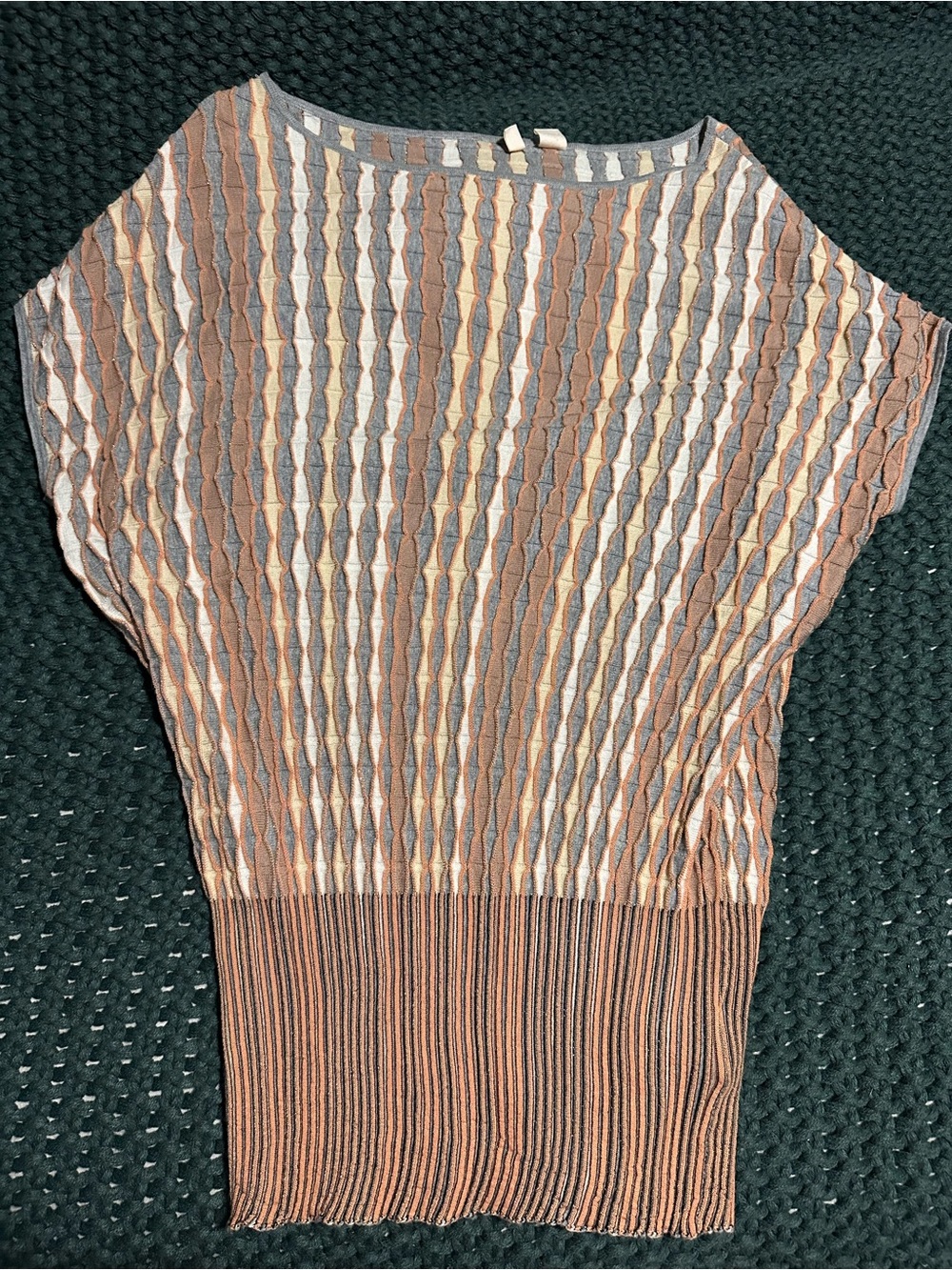 MOTH from Anthropologie  M striped metallic  dolman-sleeve knit top